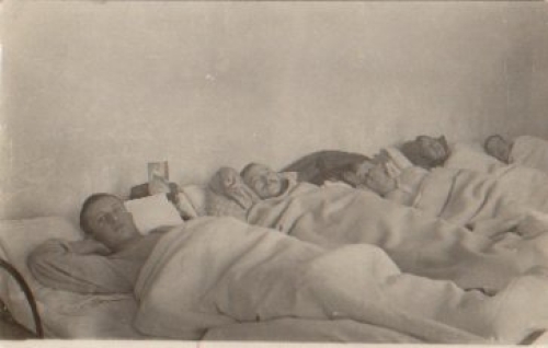 Military hospital WW1. Real photo used June 3, 1918