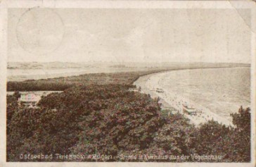18586 Thiessow Strand und Kurhaus aus Vogelschau o 7.8.1923