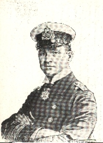 Captain Lieutenant Weddigen U-boat commander U9 o July 9, 1916