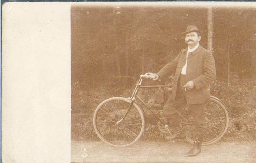 Radfahrer Echtfoto ca. 1920
