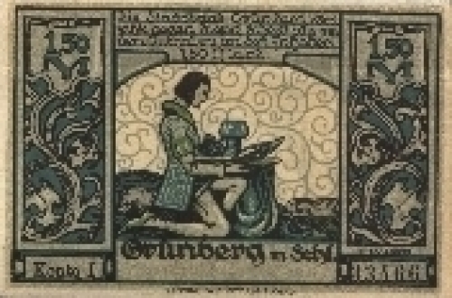 Grünberg Silesia emergency money over 1.50 marks around 1920
