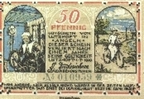 24977 Lutzhoft Emergency money voucher for 55 Pf. No. 010959 1920