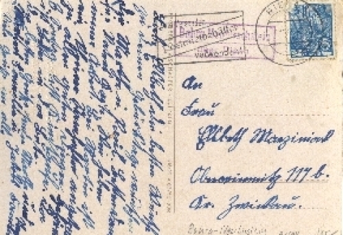 01594 Bahra-Neuhirschstein Landpoststempel o 1960
