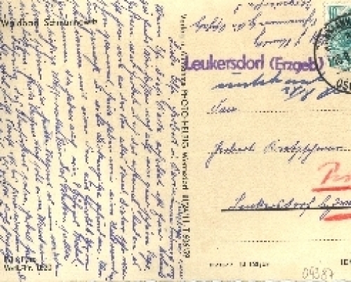 09387 Leukersdorf Posthilfsstellenstempel auf AK o 18.8.1959