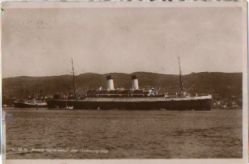 M.S. Monte Sarmiento der Hamburg-Süd Reederei Echtfoto gebr. 3.5.1926