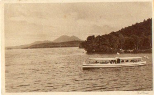 Thammuehl am See motor boat "Marie" * around 1930