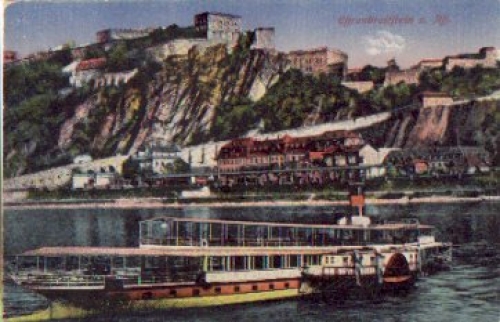 Rhine steamship on the Ehrenstein, * approx. 1910