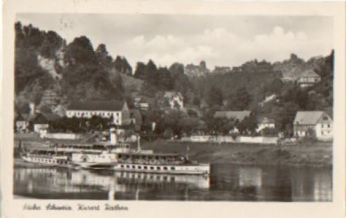 01824 Rathen Elbe steamer "Dresden" o approx. 1955