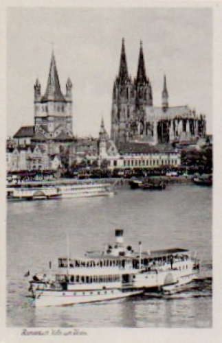 Rhine steamer near Cologne * around 1940