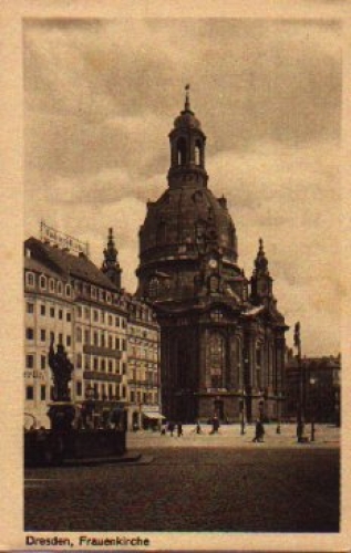 Dresden Jüdenmarkt mit Frauenkirche *ca. 1930