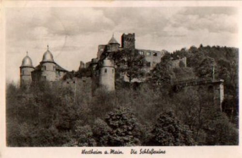 97877 Wertheim, Schloßruine, gebr. ca. 1940