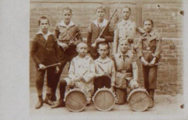 Children's marching band real photo * approx. 1920