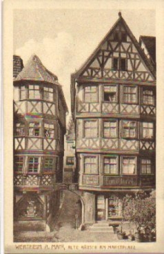 97877 Wertheim Old houses on the market square *ca. 1920