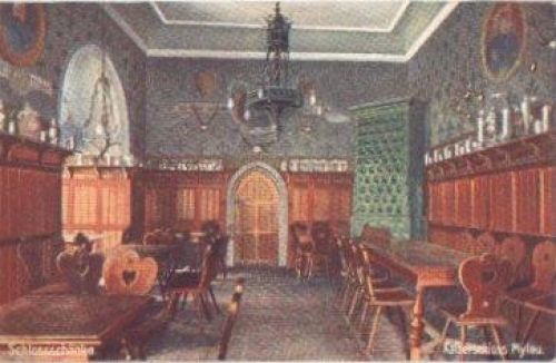08499 Mylau Kaiserschloss Schlossschanke interior * approx. 1910