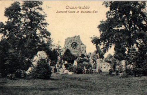 08451 Crimmitschau Bismarck-Grotte im Bismarckhain o 14.12.1909