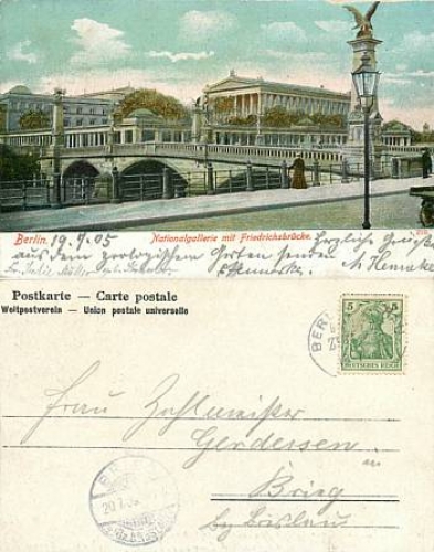 Galerie nationale de Berlin Friedrichs pont o 20 juillet 1909
