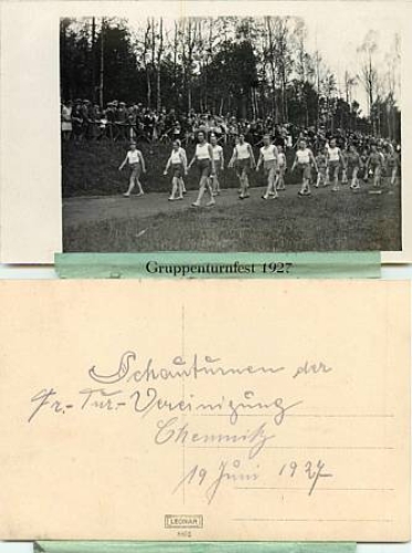 Chemnitz show gymnastics of the women's gymnastics association 1927