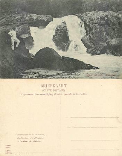 Java Tjimahi Waterfall Nederlands-Indië Hindia-Belanda *ca. 1910
