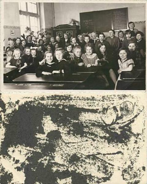 Mädchen Schulklasse Echtfotokarte *ca. 1930