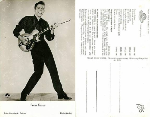 Peter Kraus foto Plydor/ A. grimm Rudel-Verlag