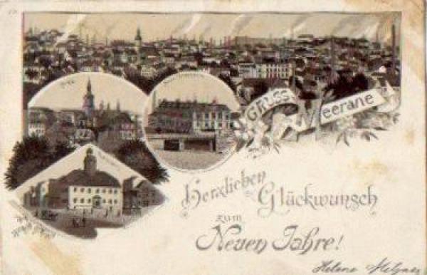 08396 Meerane New Year Litho, o 31.12.1893