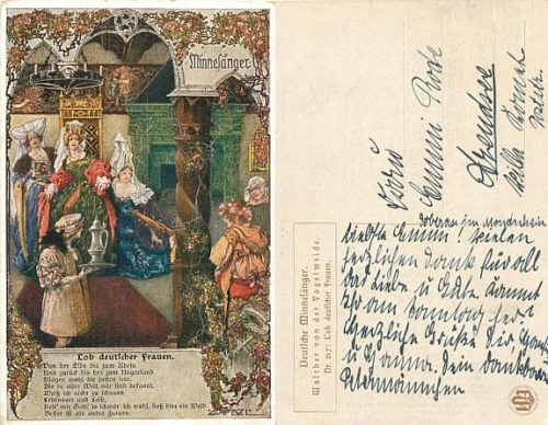 Minstrel Walter von der Vogelweide o ca.1920