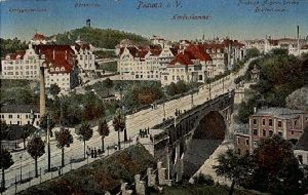 Plauen Friedrich-August-Brucke Breitestrasse  o 23.1.1919