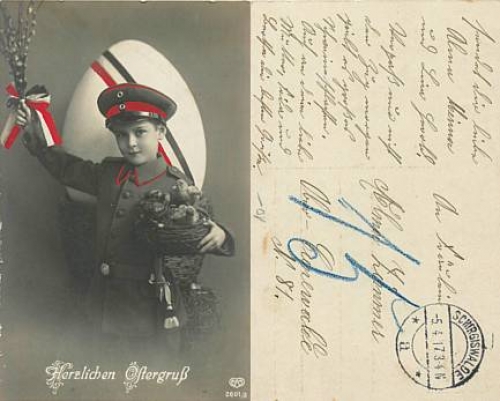 Patriotika child in uniform Easter o 5.4.1917