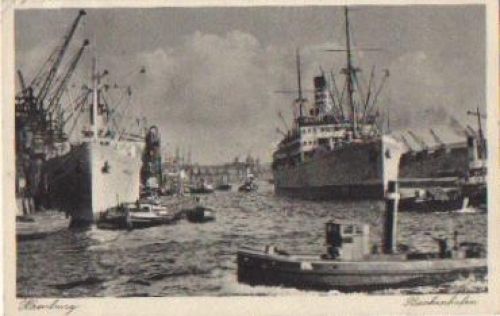 Ozeandampfer Baakenhafen hamburg  o 07.04.1940