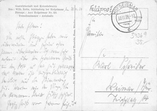 34369 Schoeneberg bei Hofgeismar o 1939