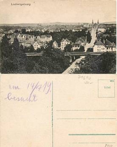 Ludwigsburg Strasse und Brücke *ca.1919