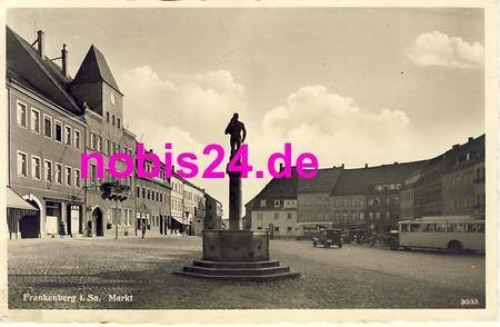 09669 Frankenberg Marktansicht Brunnen o 1939