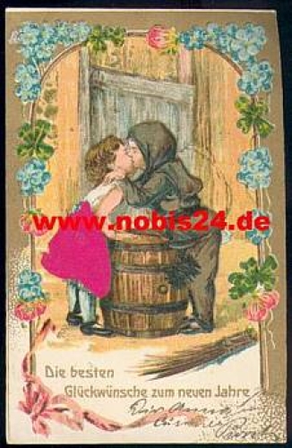 Chimney sweep embossing card fabric ablation used circa 1905