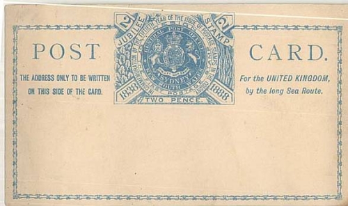 New South Wales anniversary stationery ca.1888