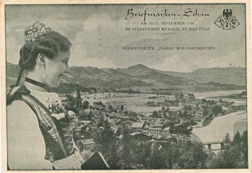 83646 Bad Tolz stamp show occasion card o November 121, 1938