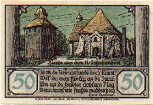 27374 Visselhövede city emergency money 50 pfennigs 1921