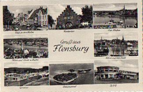 Flensburg Straßenbahn Grenze Zoll o 4.6.1964
