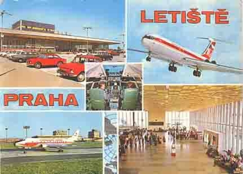 Prague Airport Letiste planes o circa 1970