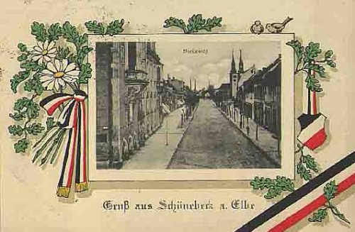 39218 Schönebeck Breiteweg Patriotika WWI o 28.10.15
