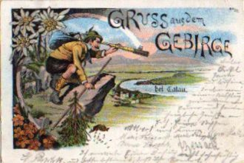 Mountain faces Chromolithograph Mountaineering o 28.8.1899