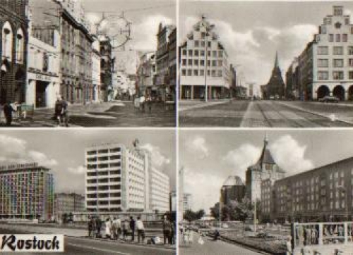 Rostock city center postcard o 21.03.1973