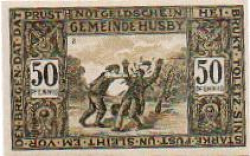 24975 Husby city emergency money 50 pfennigs Prallhans No. 2 1921