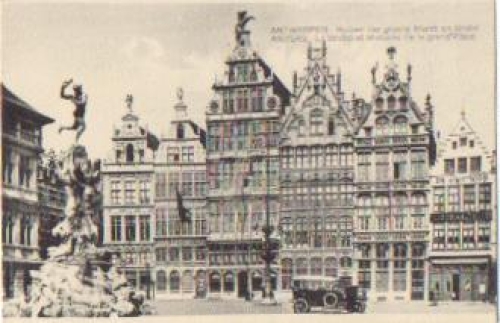 Antwerpen Brabo und Hauser am großen Platz *ca. 1930
