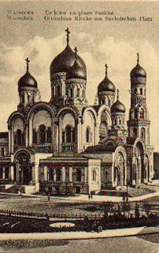 Warsaw Orthodox Church on Saxon Square o January 10, 1918