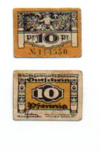 08523 Plauen city emergency money 10 pfennigs 1921