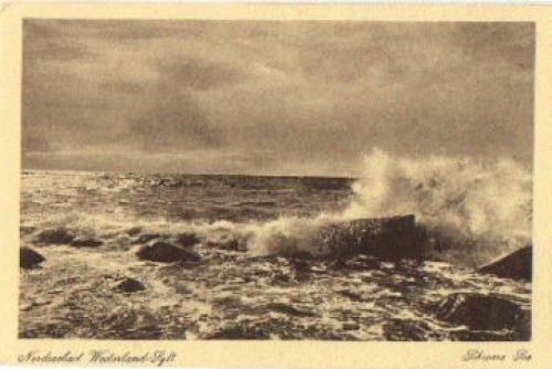 25980 Westerland Insel Sylt Schwere See *ca. 1920