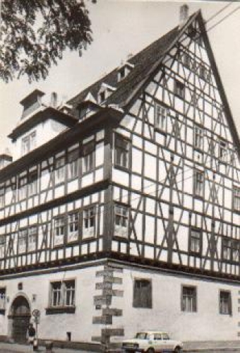 Erfurt Haus Zum Grünen Sittich und Gekrönten Hecht k.eine Ak  *ca.1970