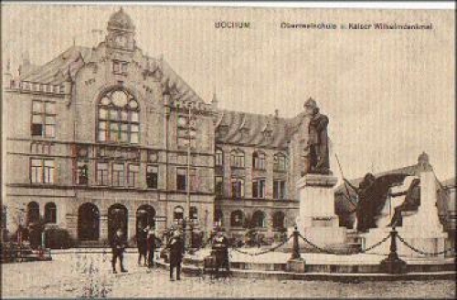 44787 Bochum, Oberrealschule und Kaiser Wilhelmdenkmal, o 18.01.1917,