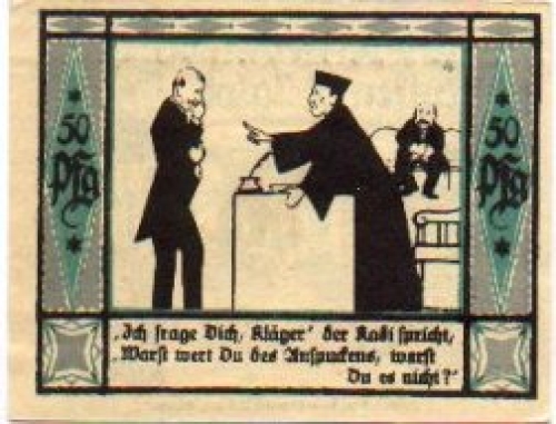 08132 Mulsen city emergency money 50 pfennigs Dock Court No. 4 1921