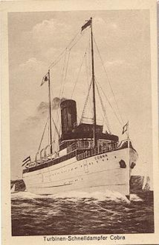Turbine high-speed steamer Cobra o 07/11/1926 Ship's stamp
